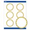 Avery Printable Round Labels, Gold Edge Dots, 3" Diameter, Matte White Round Labels, Permanent, Laser/Inkjet, 60ct, Great for Product Labels
